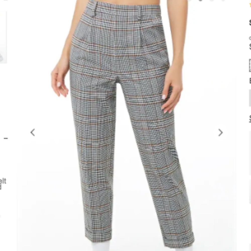 plaid ankle pants